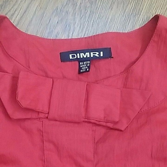 DIMRI Jacket Cropped Solid Red Animal Print Lining - Picture 2 of 8